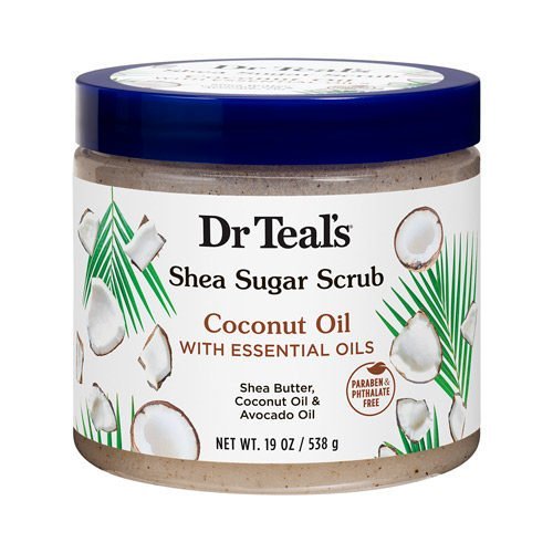 Dr Teal’s Shea Sugar Scrub Coconut Oil - 19oz/538g